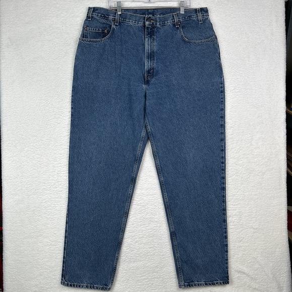 Vintage Levis Jeans Mens 44x34 Blue 545 Straight Loose Fit Denim Cotton - Picture 1 of 16